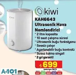 KİWİ KAH6643 ULTRASONİC HAVA NEMLENDİRİCİ